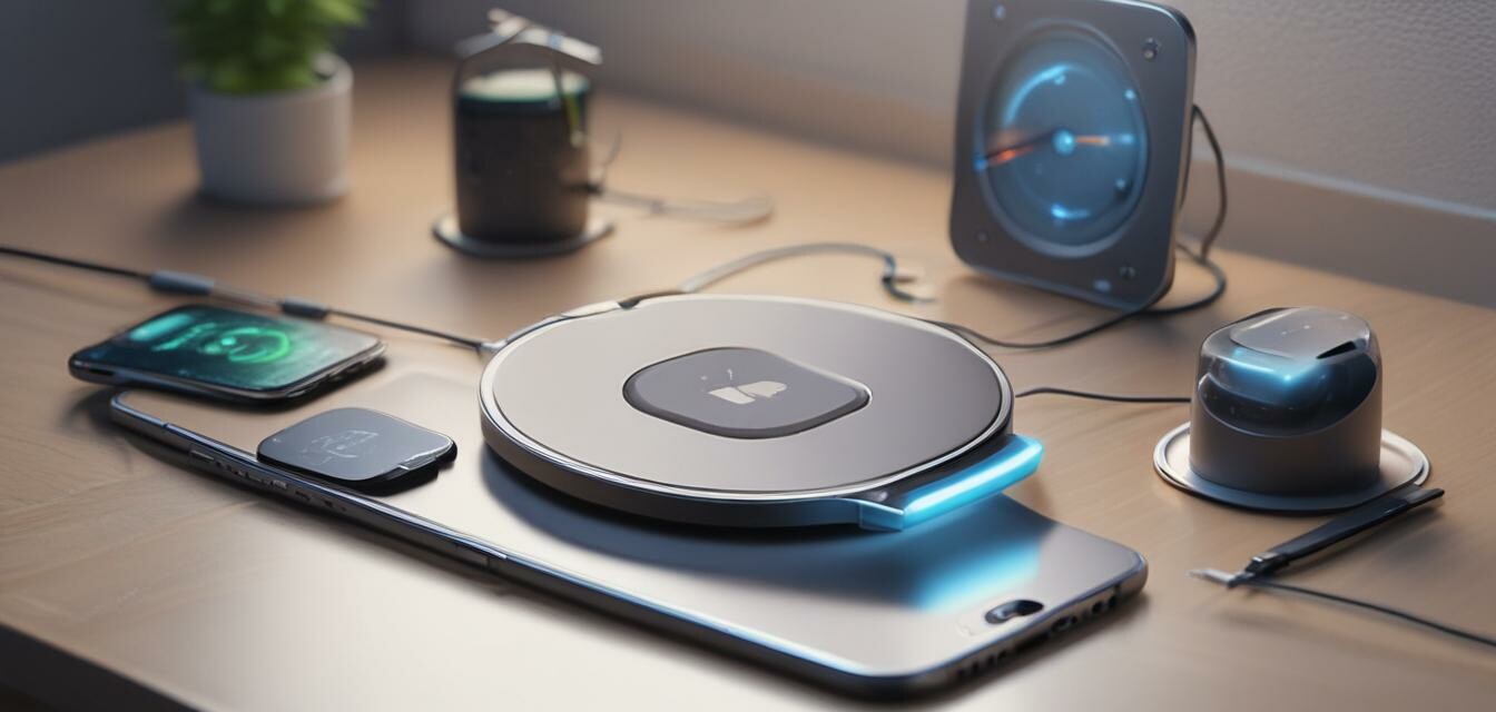 Futuristic concept of wireless charging