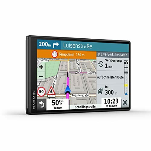 Garmin GPS-Navigationsgerät mit Kartenansicht.