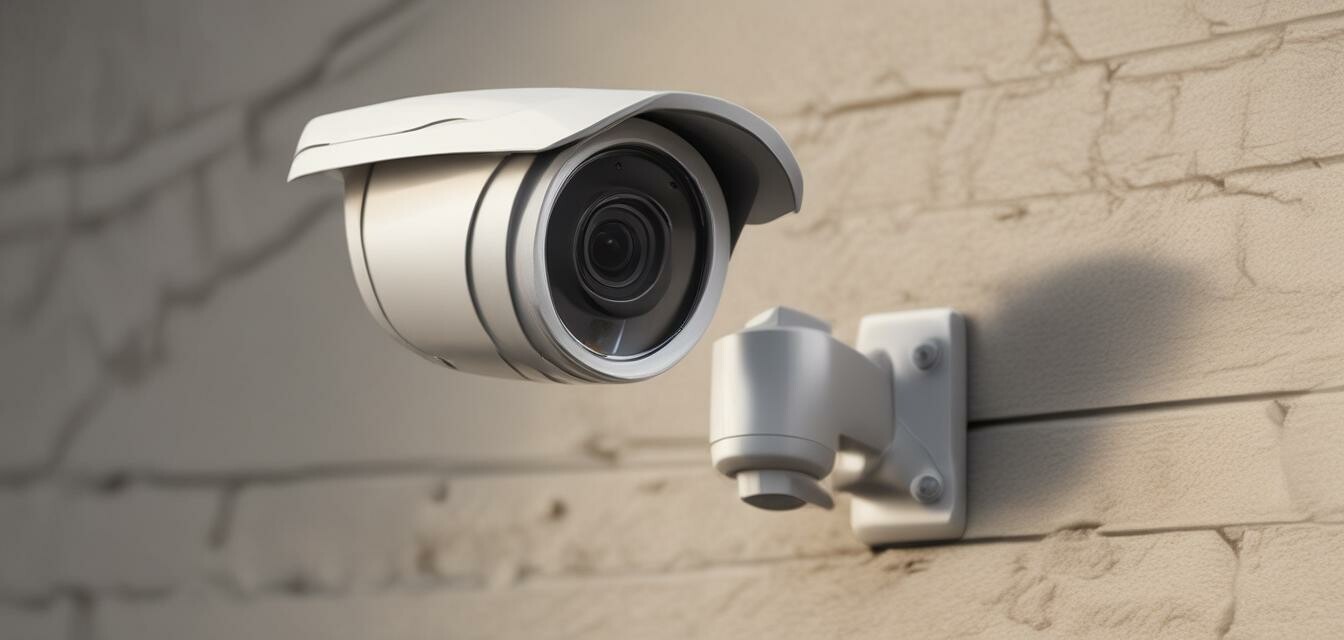 Close-up of a wireless security camera